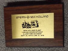 Sperry New Holland 100,000 Hours Plaque picture