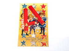Antique Embossed Fourth of July Postcard-Unused picture