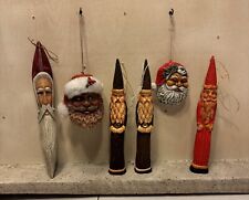 Christmas Lot of 6 Santa Claus Ornaments Lot #2 picture