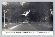 Bremen, IN-Indiana, Residential Area, Main Street, Vintage Postcard picture