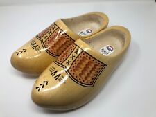 NEW Dutch Wooden Clogs Authentic WETT VV GED Holland Carved Large 28CM 43-44 picture