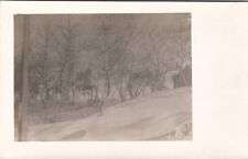Winter Snow Scene Curved Tree RPPC Postcard Z17 picture