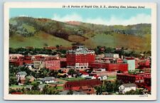  Postcard SD Rapid City View of City Show Alex Johnson Hotel c1950s T19 picture