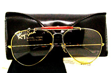 Ray-Ban USA Vintage 80s B&L Aviator Tortuga Brown Changeable Photo Sunglasses picture