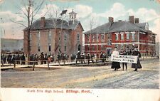 North Side High School in Billings Montana 1909 Postcard picture