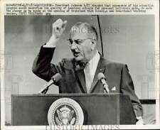 1967 Press Photo President Johnson speaks at Crossland High School opening picture