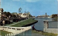 Postcard Asbury Park New Jersey Looking Toward The Boardwalk Wesley Lake Vintage picture