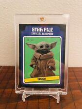 2022 Topps Star Wars NYCC Grogu The Child Star File #1 Black Broder 3/10 picture