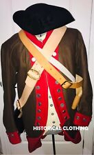 Revolutionary War Brown With Red Facing Regimental Coat And Waistcoat picture