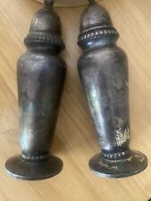 vintage Silver Weighted Salt & Pepper Shakers picture