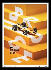 1968 Spa Bruce McLaren M7A-3 Formula 1 Papaya Art Print Poster Ltd Ed picture