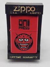 RARE 1998 ZIPPO Lighter ONI PRESS Logo Comics Red - NEW - UNSTRUCK - VHTF picture