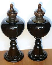 Vintage Pair of Mid Century Modern Monumental Large Ceramic Urns picture