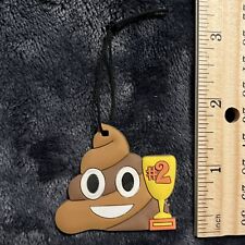 Poop Emoji with #2 Trophy Keychain Charm (Rubber) picture