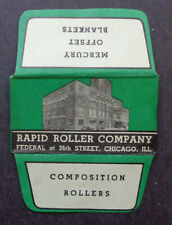 Vintage Razor Blade RAPID ROLLER Company Advertising - One Wrapped Blade RARE picture