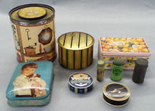 9 Vintage Tins Tums Dr Edwards Yellow Moon Fodprof Paste picture