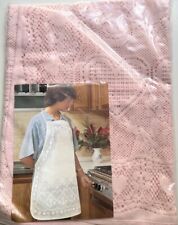 Lace Apron ties. Pinafore Style Hearts & Flower Pattern Vintage By Leart Brazil picture