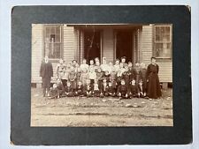 W. Virginia SCHOOL House Class Photo TEACHER and CHILDREN antique Cabinet Card picture