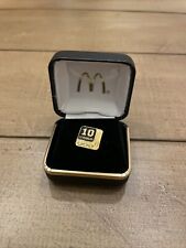 Authentic McDonalds Crew Member 10 Ten Years of Service Lapel Hat Pin  picture