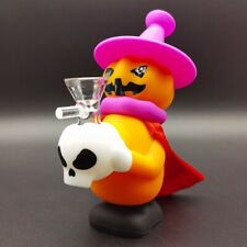 6inch Silicone Pumpkin Monster Hookah Smoking Water Pipe Bong W/ Bowl Halloween picture