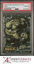 2003 TOPPS THE INCREDIBLE HULK CRYSTAL CLEAR #3 POP 2 PSA 10 N3961975-648 picture
