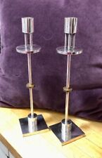 2 Ettore Sottsass for Swid Powell Silver Plated/Brass Candlesticks picture