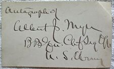 Union Brigadier General ALBERT J MYER Signed Autograph US Civil War Signature picture