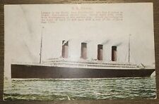 1913 USA Ship Postcard Cover RMS Titanic Sailing at Sea NYC to Buffalo NY picture