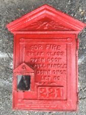Antique Game Well Fire Alarm Wall Box Firefighter Pull Call Signal Fireman House picture