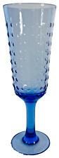 Unique Vintage Cobalt Blue Clear Textured Body Wine Water Glass picture