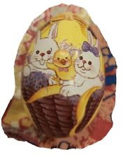 Vintage 90s Easter Egg Rabbit Baby Chick Candy Holder Container  picture