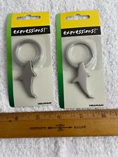LOT OF 2 Dolphin Key Ring Keychain Key Chain Ocean Sea Whale Lover Metal Swim picture