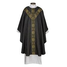 Avignon Collection Semi - Gothic Chasuble Black  Polyester Size:59 x 51