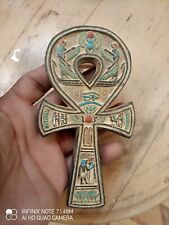 Authentic Antique Hand-Carved Egyptian Key of Life Statue in Rare Marvelous # picture