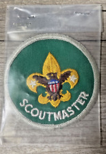 BSA Scoutmaster Boy Scouts of America Patch NOS Never Used Vintage Green White picture