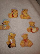 Lot Of 6 Teddy Babies Refrigerator 3D Resin Magnets picture