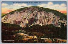 Atlanta Georgia Stone Mountain Scenic Landmark Linen Cancel WOB Postcard picture