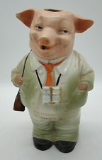 Antique German Pink Pig Liquor Decanter w/ Binoculars and Rifle VERY RARE UNIQUE picture