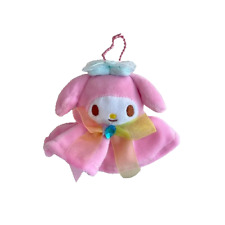 New JAPAN Sanrio My Melody Furry Pink Angel Fly Plush Clip Key Ring Bag Tote picture