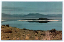c1950's Black Island on Mono Lake Mysterious Mono Basin California CA Postcard picture