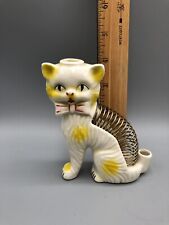 Vintage Yellow Cat Mail, Pen, Ink Holder. Spiral Letter Holder. Japan 50’s Cute picture