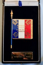 1987 J Balme Gold & Enamel French Napoleon Battle Flag Medal in Box Certificate picture