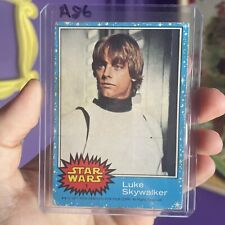 1977 Topps Luke Skywalker #1 Blue 1st Series Rookie Vintage Star Wars Card A86 picture