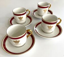 Set of 4: RARE Hotel del Coronado demitasse cups w/ saucers c1935 OPCo Syracuse  picture
