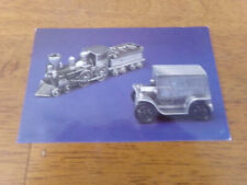 OLD SALES POST CARD LOCOMOTIVE TENDER & PARCEL POST TRUCK COIN BANKS picture