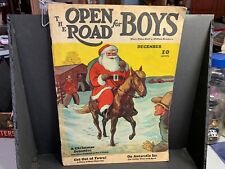 December 1936 OPEN ROAD FOR BOYS, Santa Claus Cowboy Cover, Christmas picture