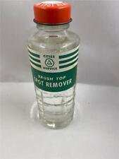 Vintage Cities Oil Co Service Brush Top Spot Remover Advertising Bottle & Conten picture