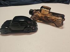 Vintage Avon Glass Cologne Bottle Classic Cars Lot Of 2 picture