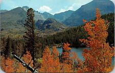 Bear Lake Autumn Scene Rocky Mountain National Park Colorado CO Postcard VTG UNP picture