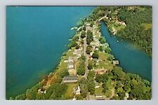 Belgrade Lakes Region ME-Maine, Aerial Of Lake Area, Antique Vintage Postcard picture